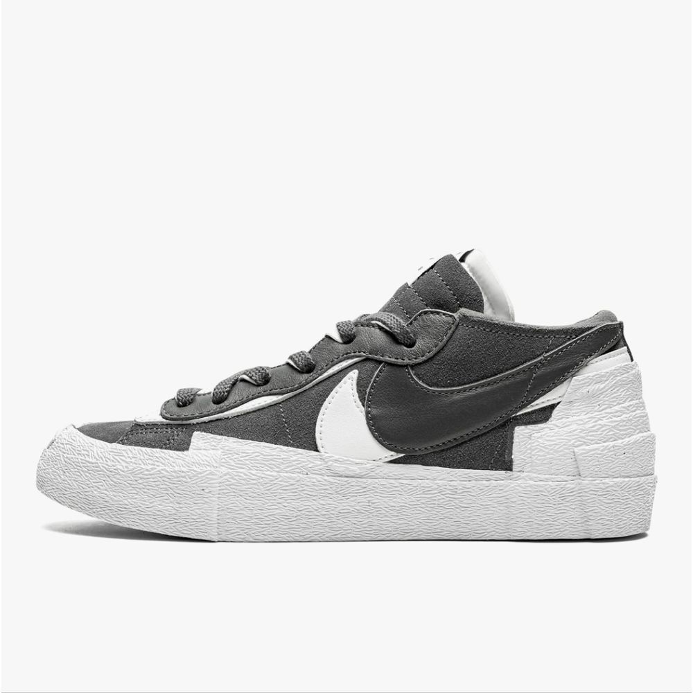 Nike Blazer Low Sacai In Iron Grey & White Size 15